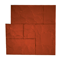 Imacem — καλούπι basalt πελεκητή πέτρα III 60 × 60 cm κόκκινο